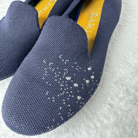 Rothy's  Limited Edition Zodiac Astrology Virgo Loafer Navy Slip On Shoes SizeW6 - Picture 6 of 16